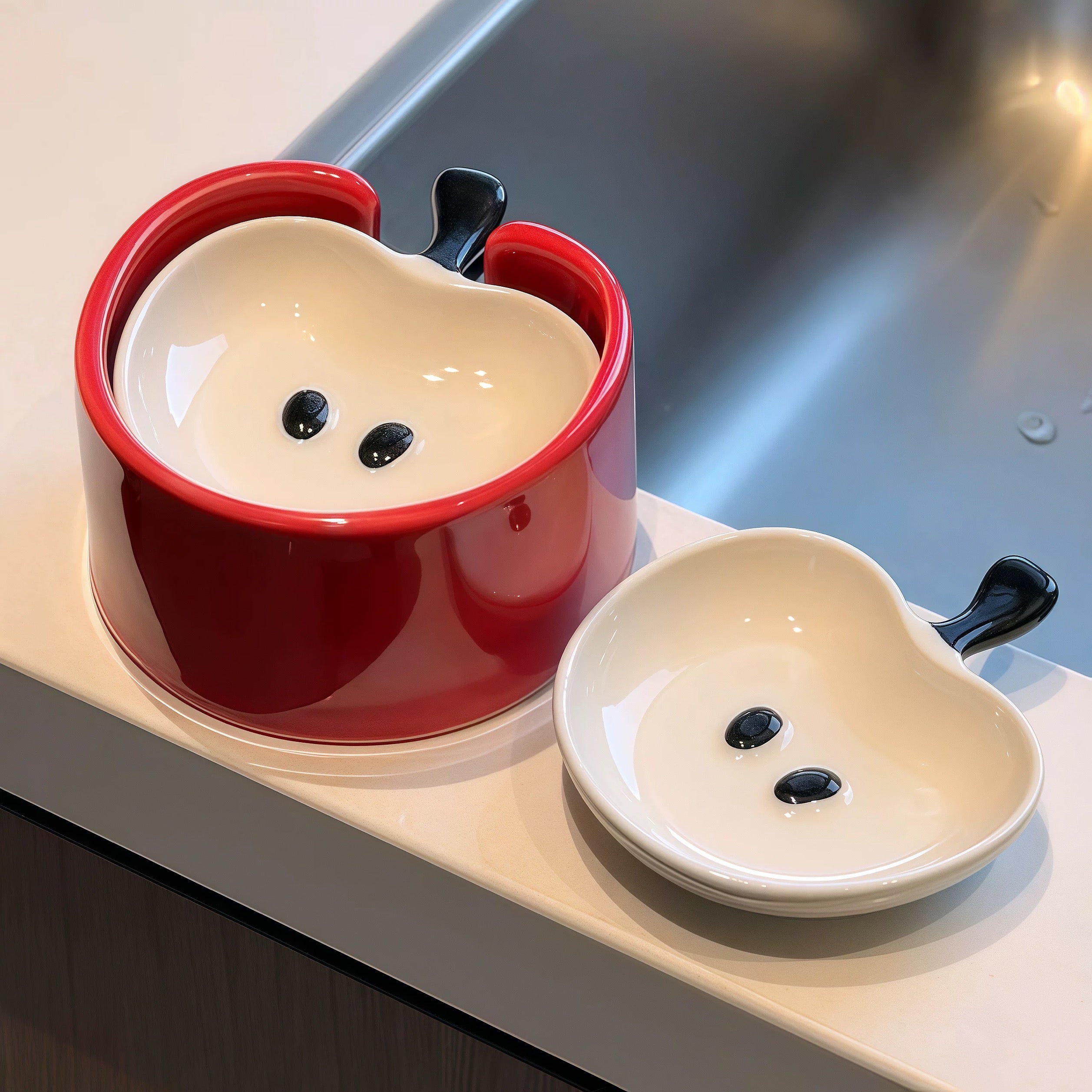 Mini apple dipping plate