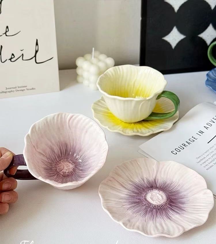 Peony Tea Cup Set-8.5 oz