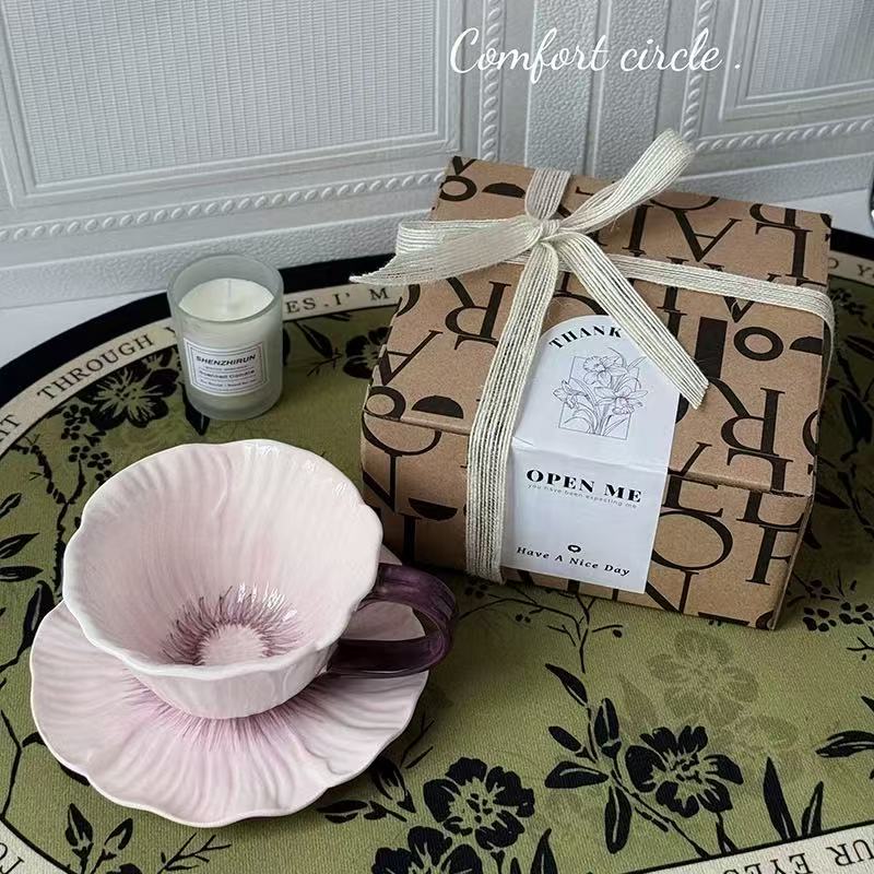 Peony Tea Cup Set-8.5 oz