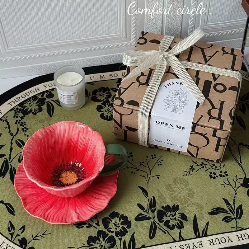 Peony Tea Cup Set-8.5 oz