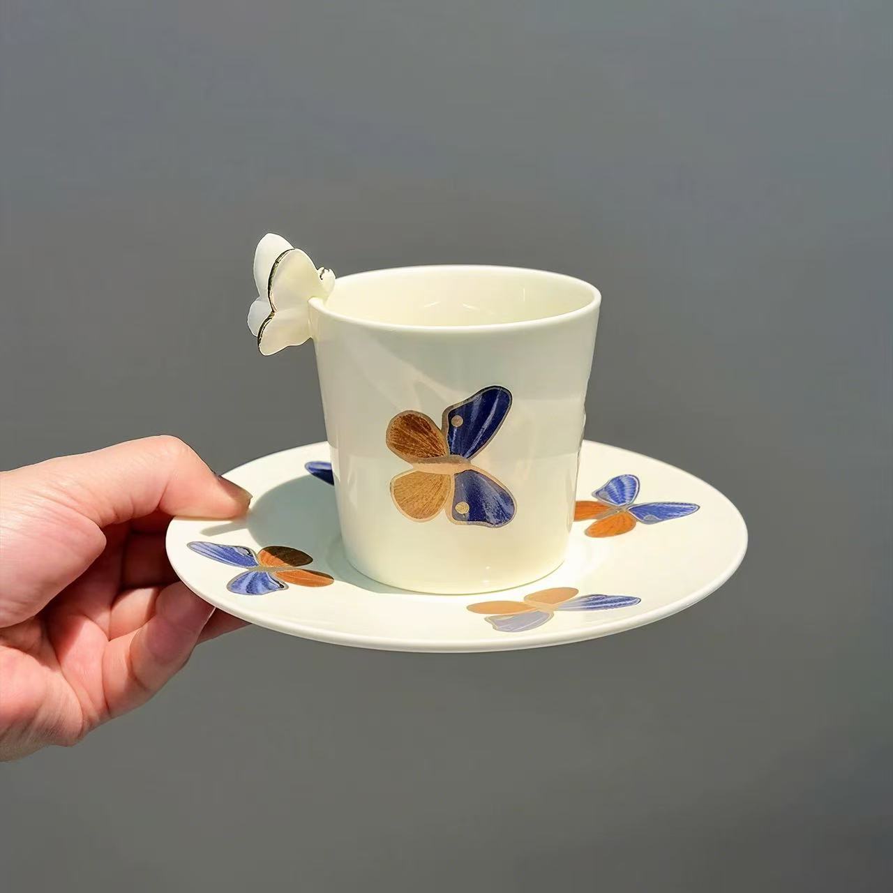 Butterfly Ceramic Teacup