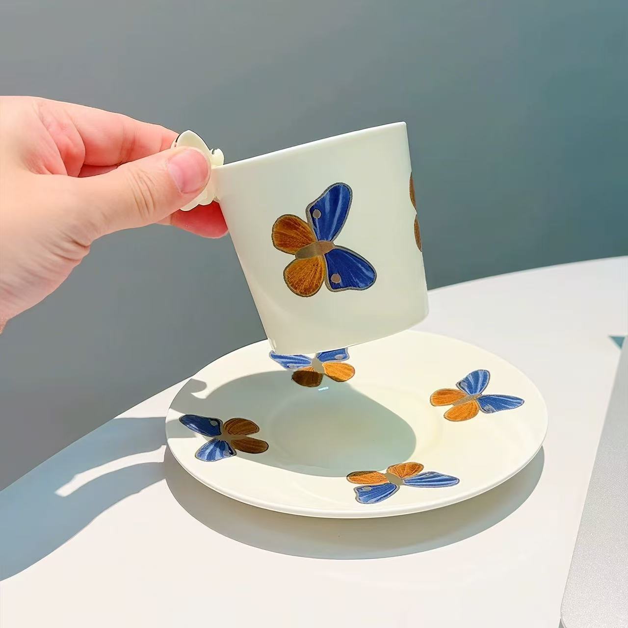 Butterfly Ceramic Teacup