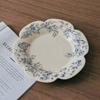 Retro blue patterned plate