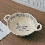 Retro blue patterned plate