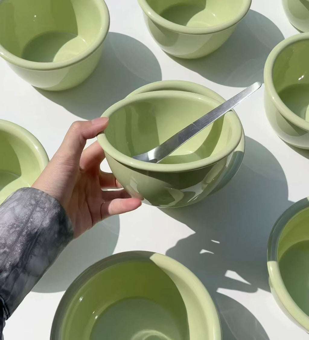 Green deep-mouthed bowl -380/900 ml