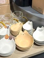 Cute Japanese cat-themed ceramics Plate