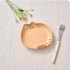 Cute Japanese cat-themed ceramics Plate