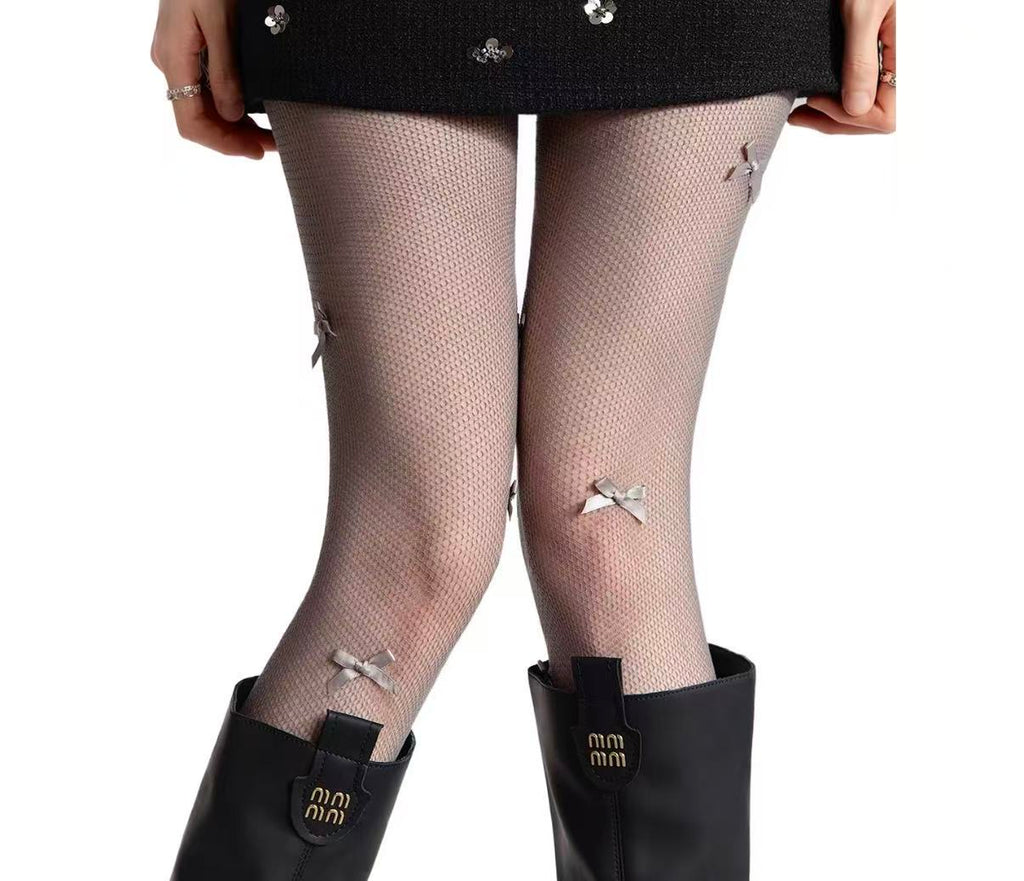 Bow Mesh Stockings