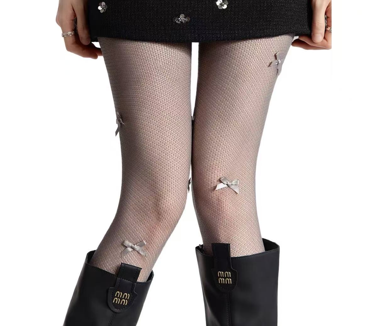 Bow Mesh Stockings