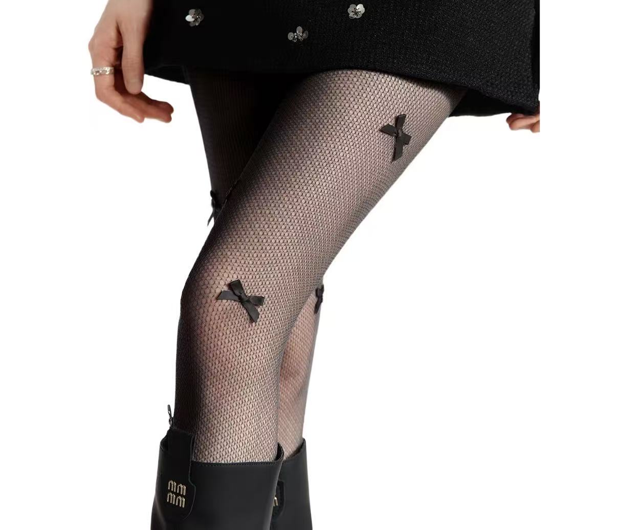 Bow Mesh Stockings